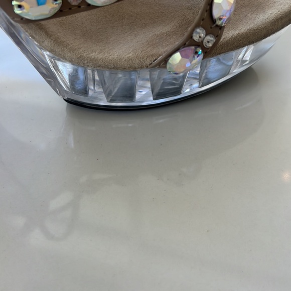 High heel iridescent formal shoes with clear bottom - Picture 5 of 5